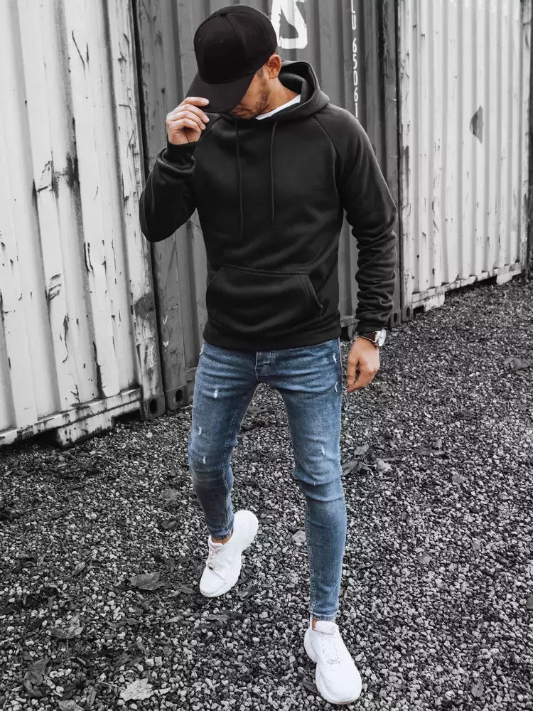 Vīriešu melns džemperis Ater