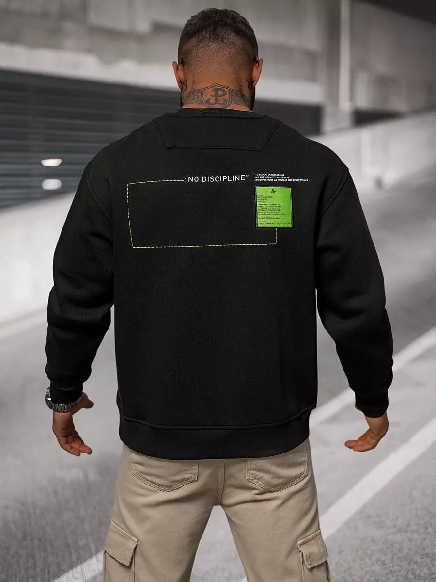 Vīriešu melns džemperis Disc