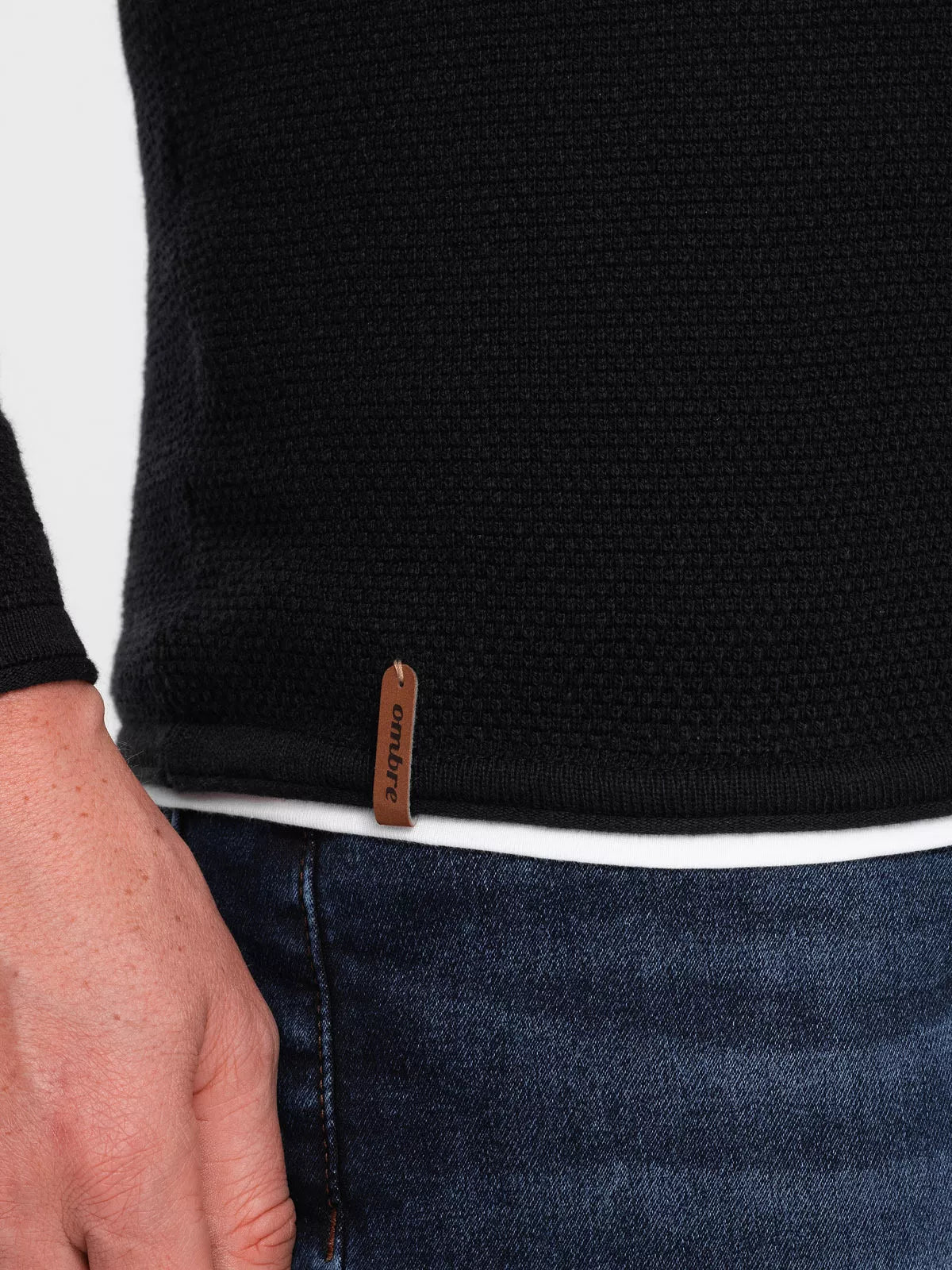 Vīriešu melns džemperis Finn