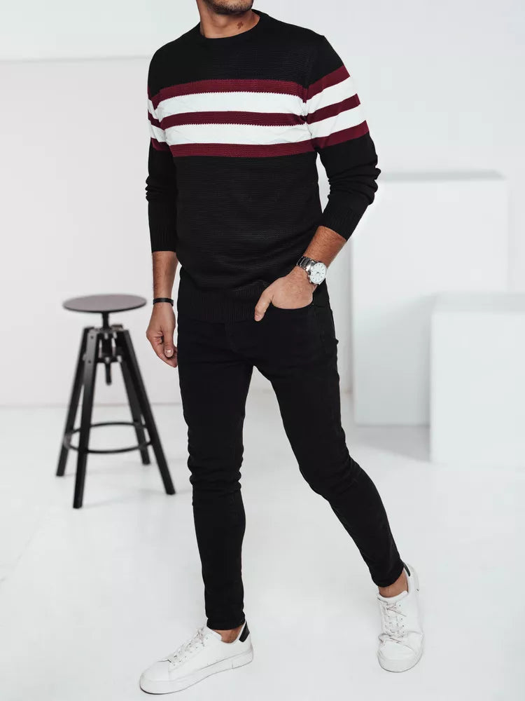 Vīriešu melns džemperis Firol