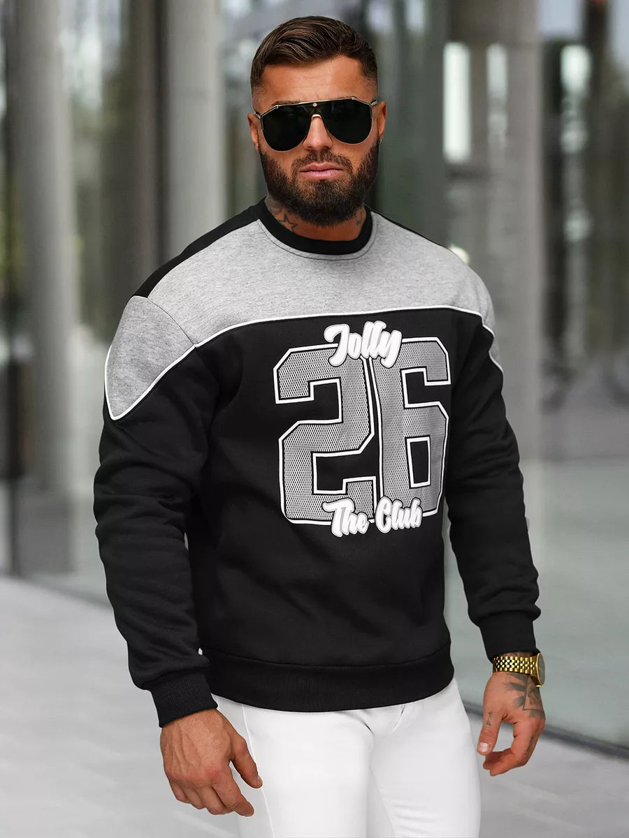 Vīriešu melns džemperis Jolly