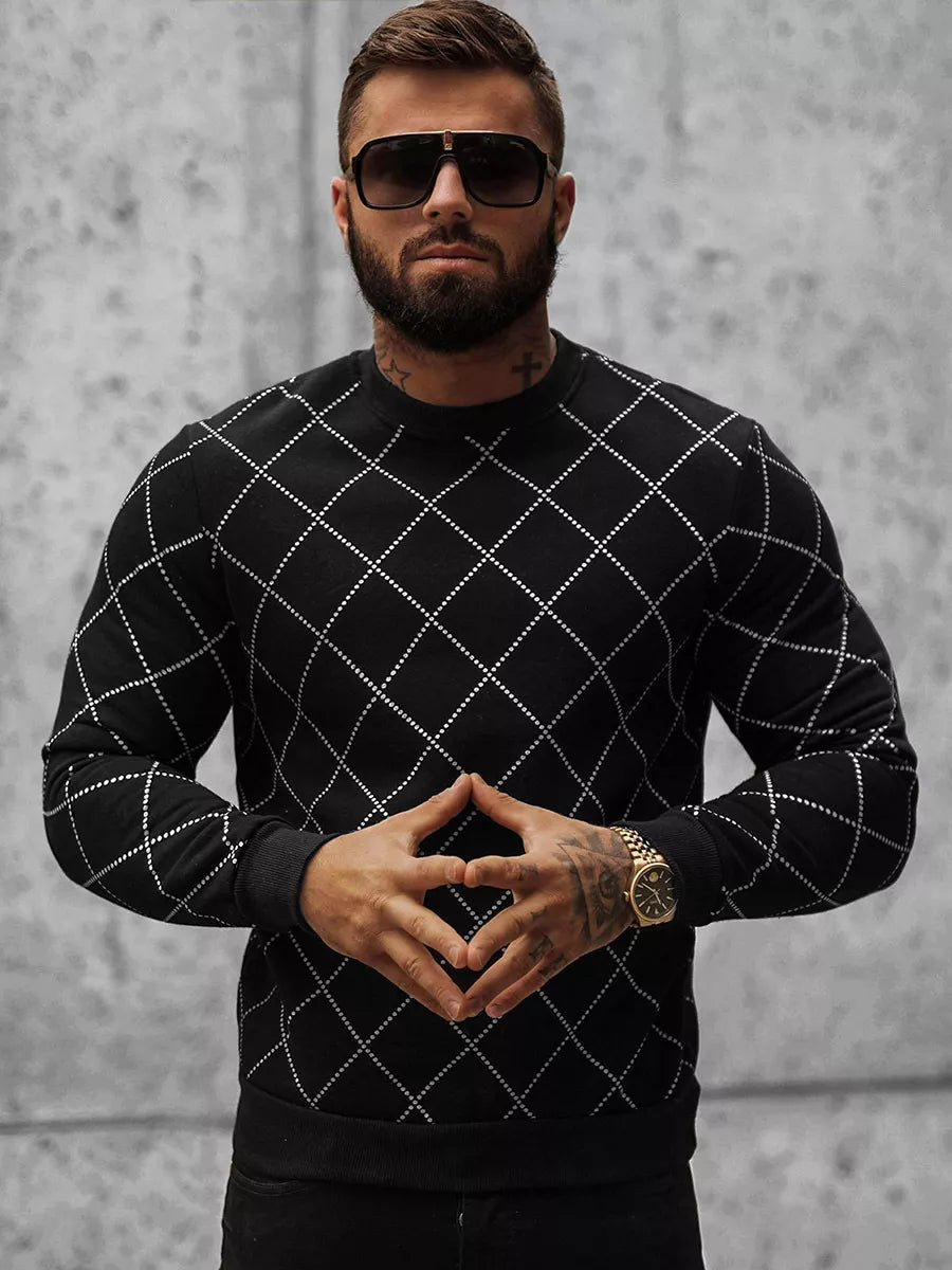 Melns vīriešu džemperis Karon