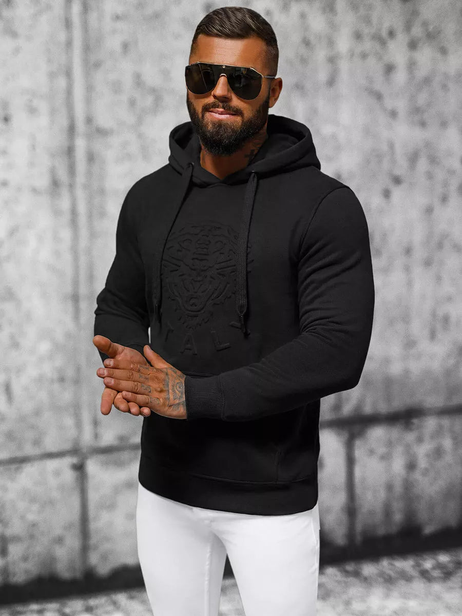 Vīriešu melns džemperis Luke