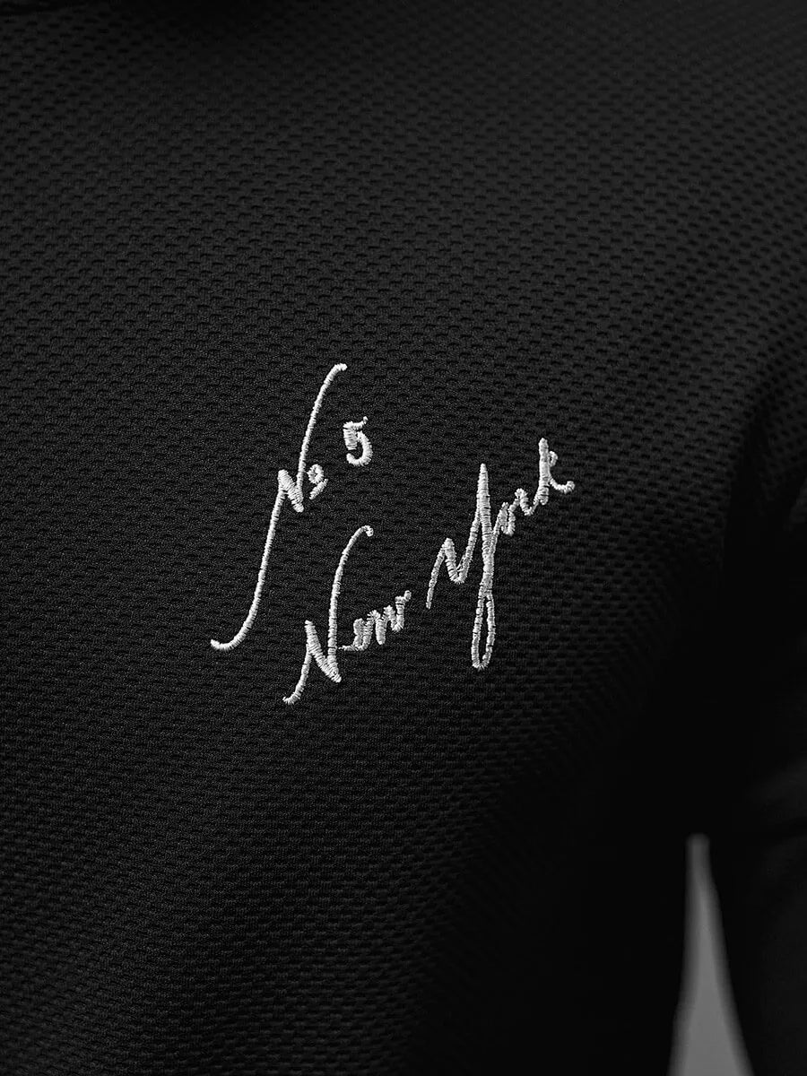 Vīriešu melns džemperis Ņujorka