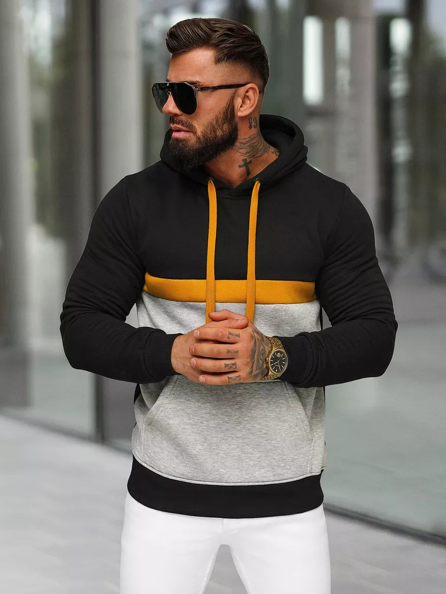 Vīriešu melns džemperis Ovil