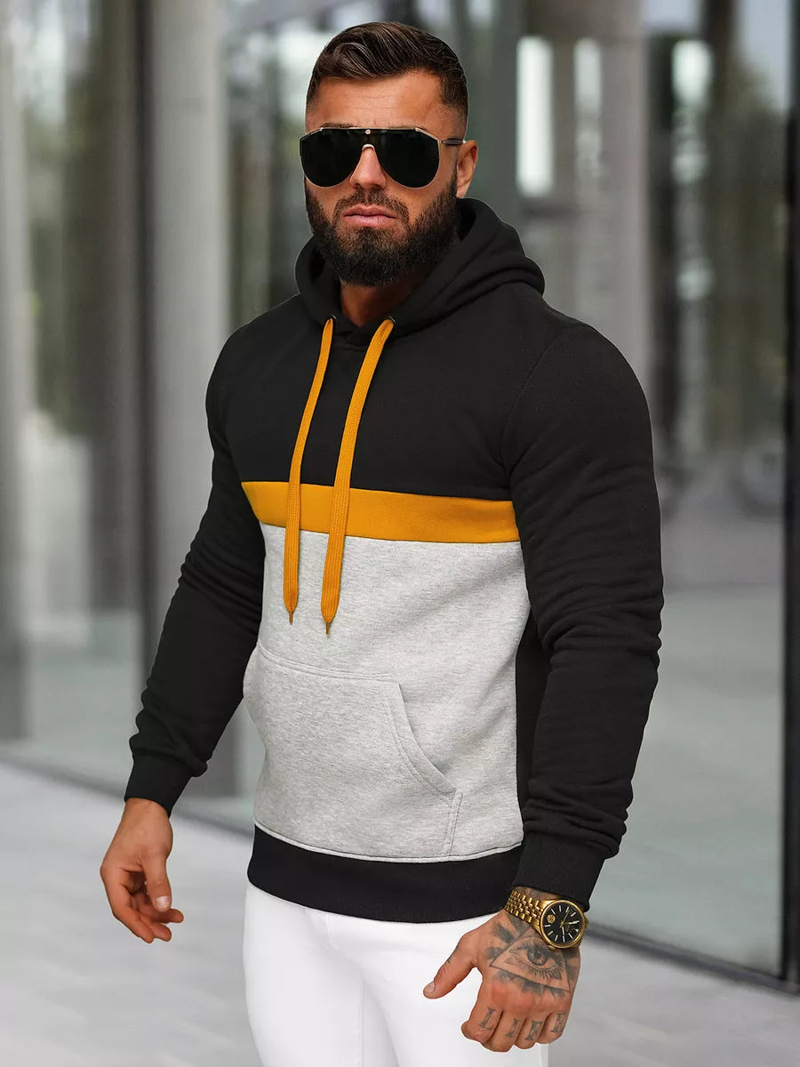 Vīriešu melns džemperis Ovil