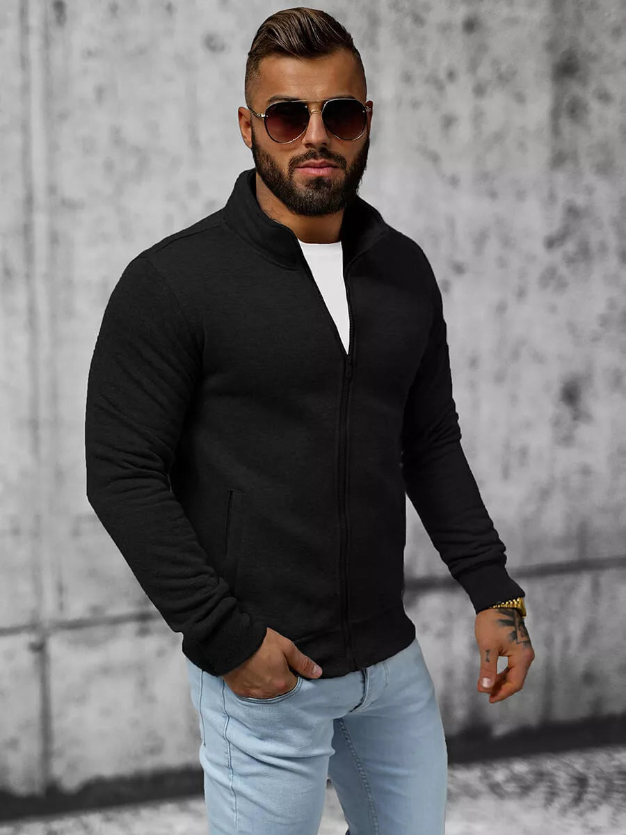 Melns vīriešu džemperis Silon