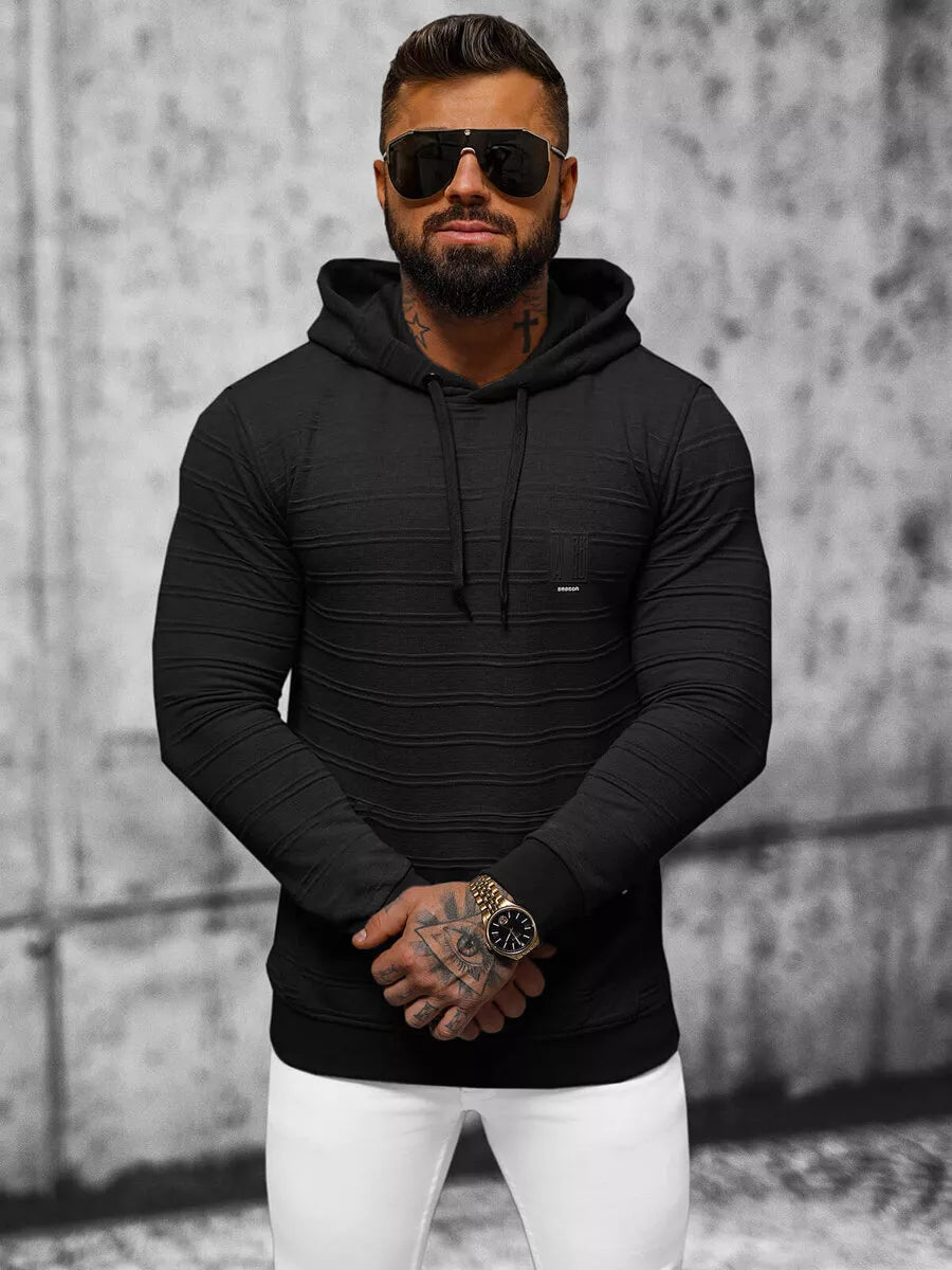 Vīriešu melns džemperis Solar