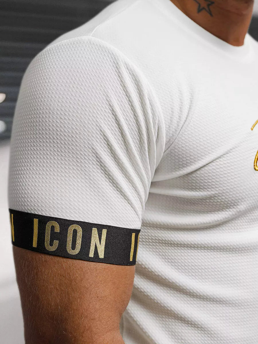 Balts vīriešu T-krekls Icon