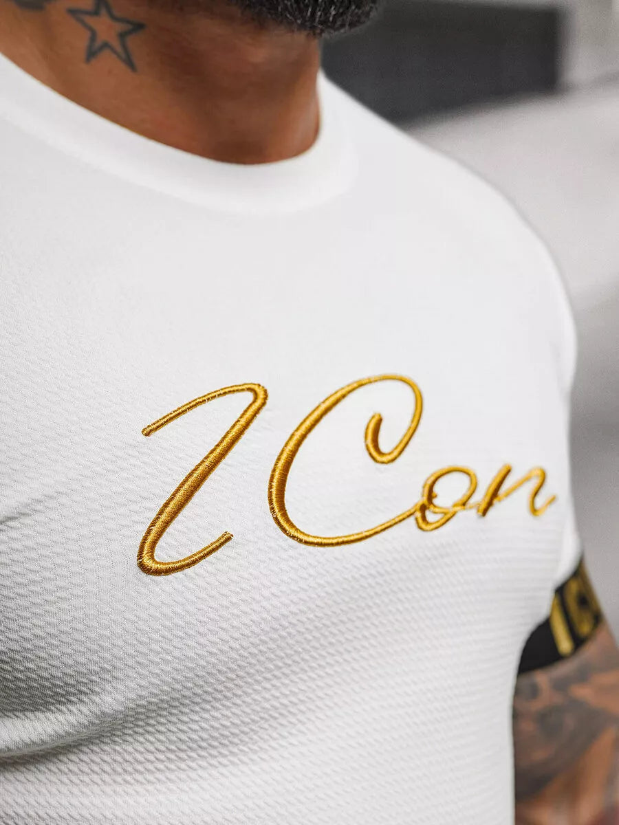 Balts vīriešu T-krekls Icon