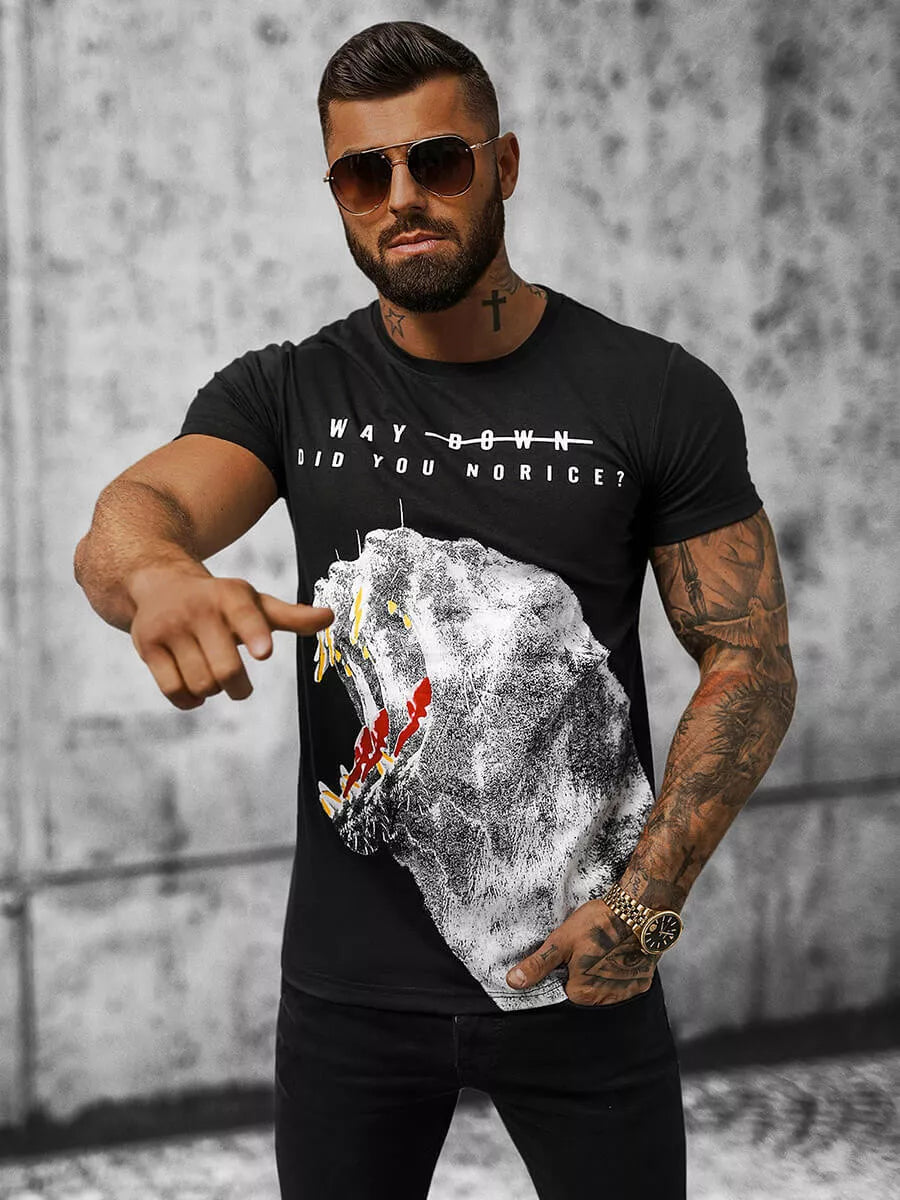 Melns vīriešu T-krekls Norik