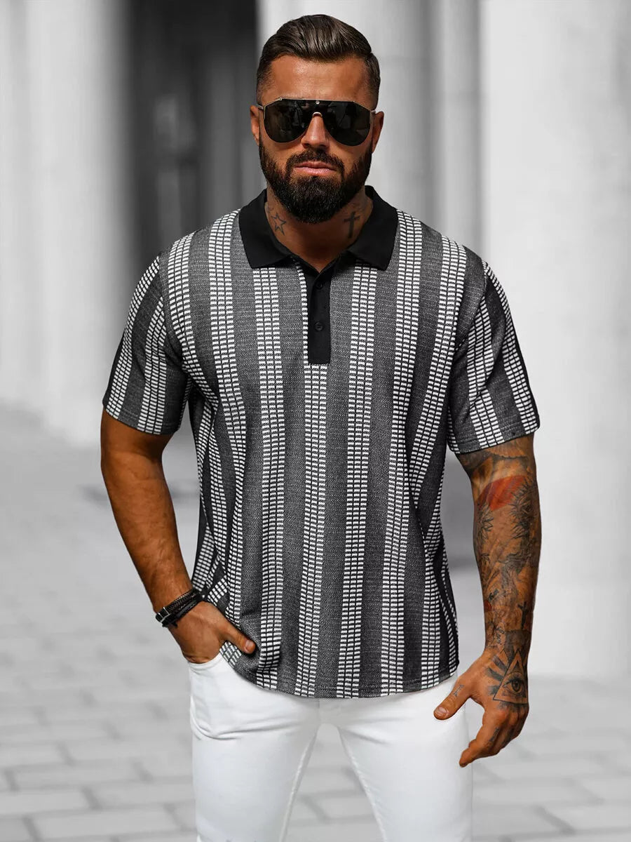 Vīriešu melns polo krekls Fit