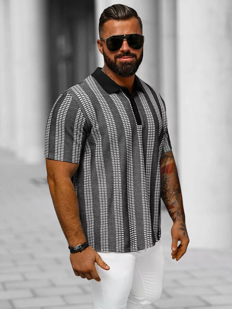 Vīriešu melns polo krekls Fit