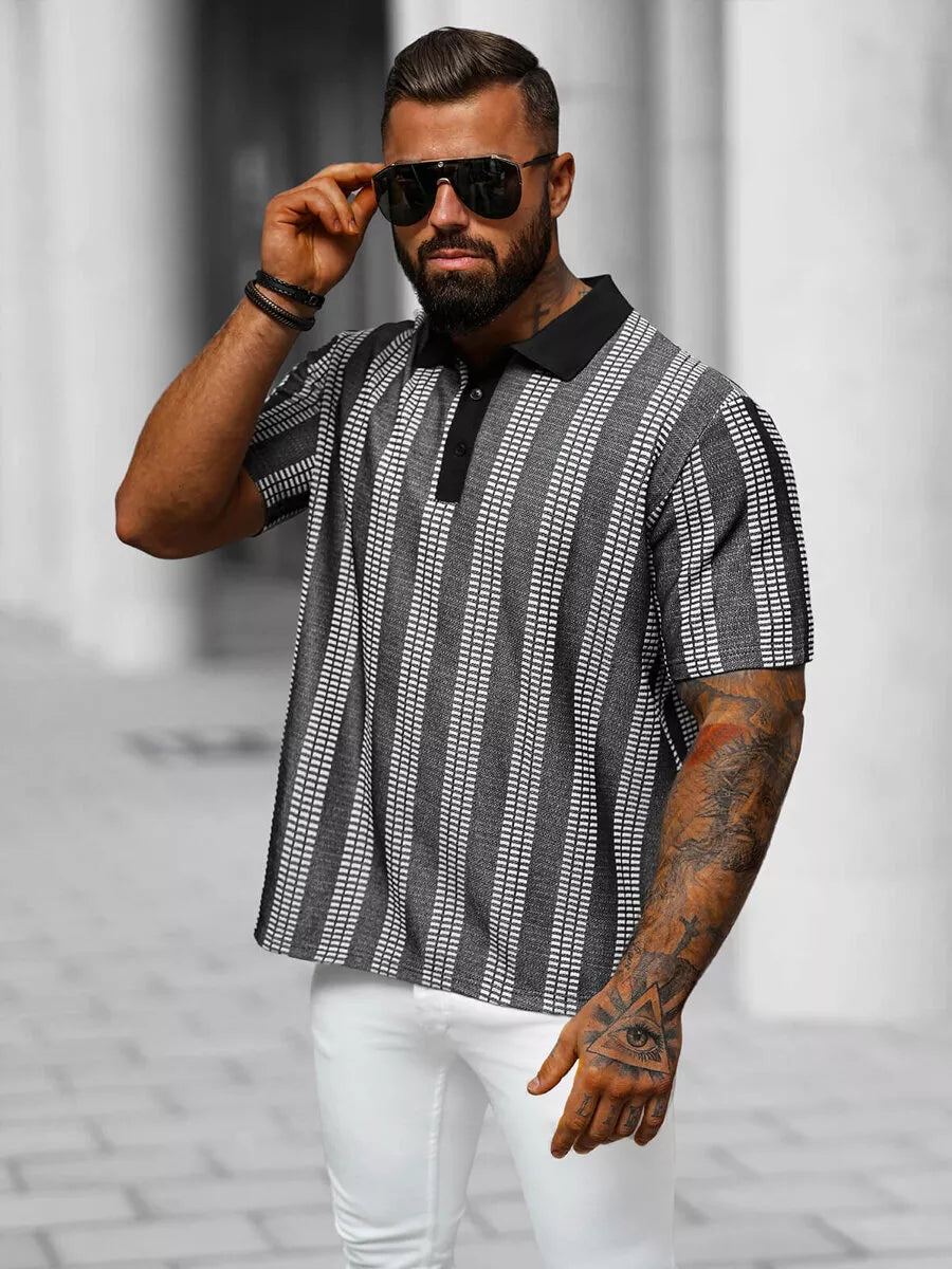 Vīriešu melns polo krekls Fit