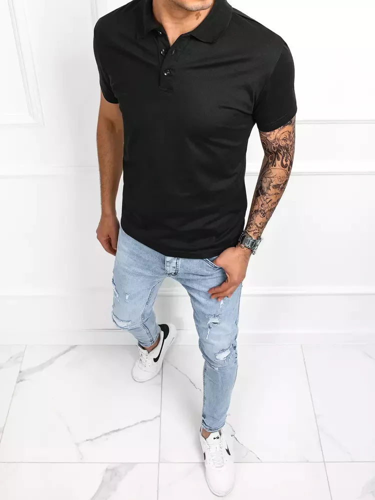 Vīriešu melns polo krekls Palom