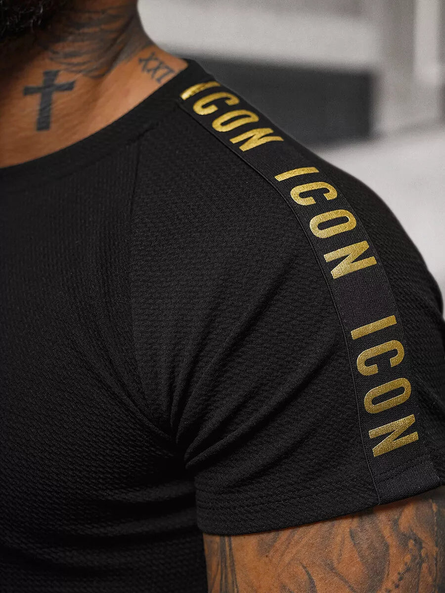 Vīriešu melns T-krekls Icone
