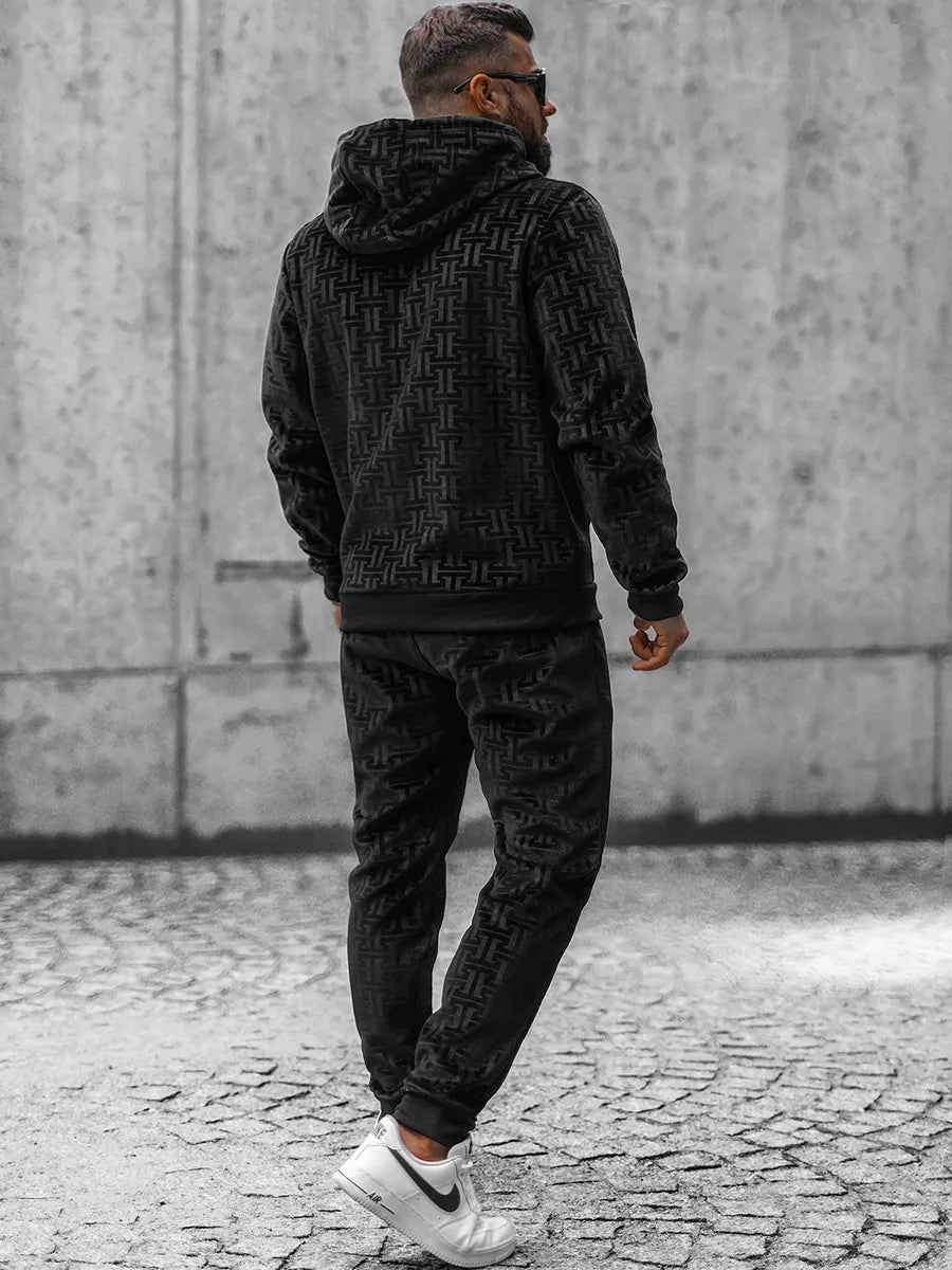 Melns vīriešu sporta kostīms Lirom