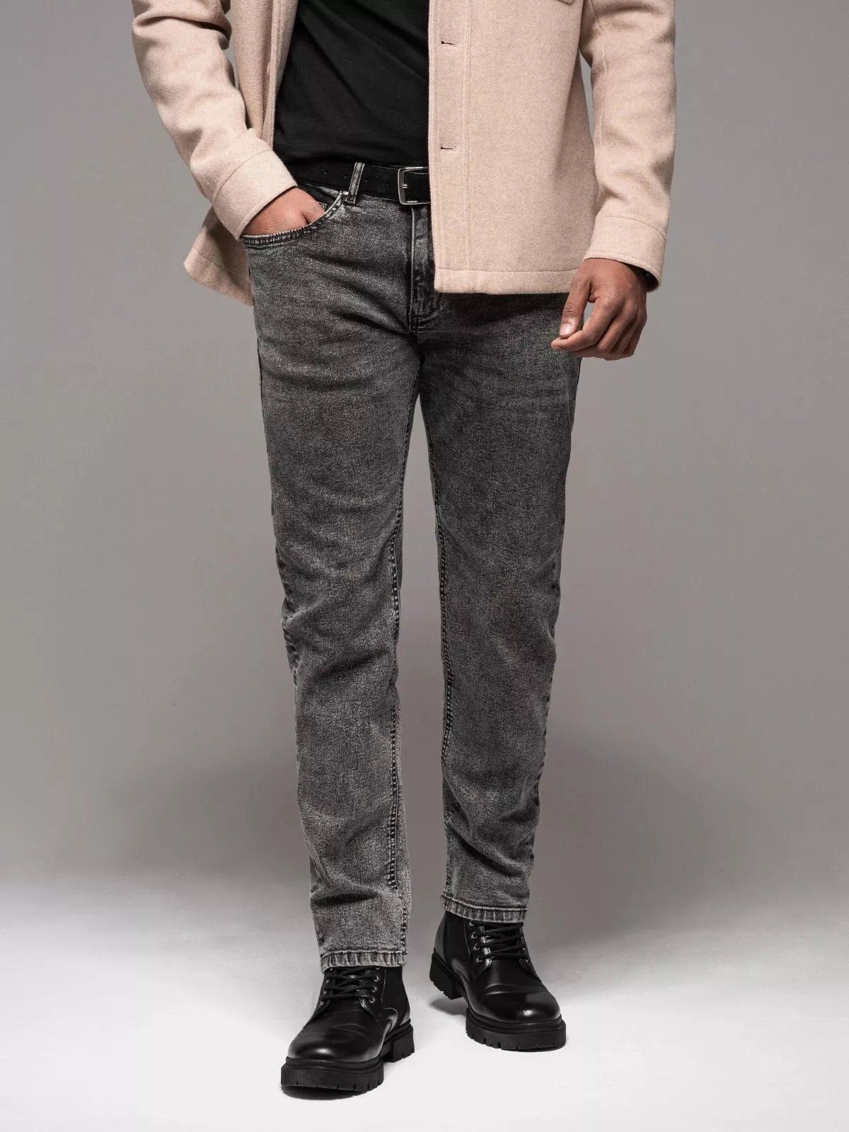 Vīriešu pelēkas džinsa bikses Joy