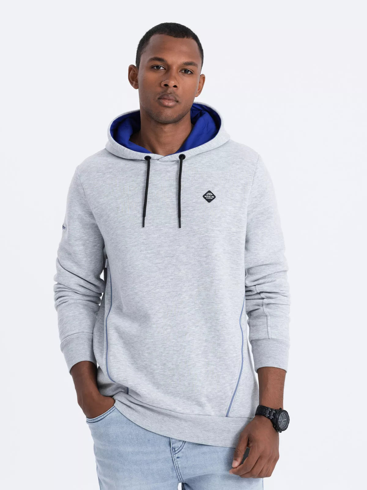 Pelēks vīriešu džemperis Runo