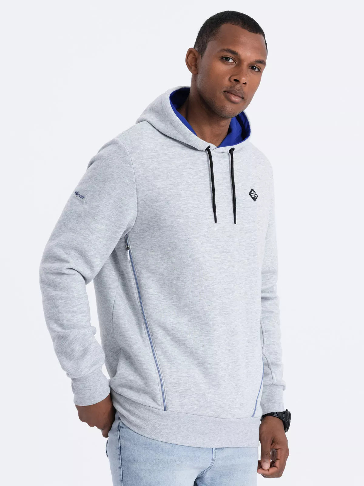 Pelēks vīriešu džemperis Runo