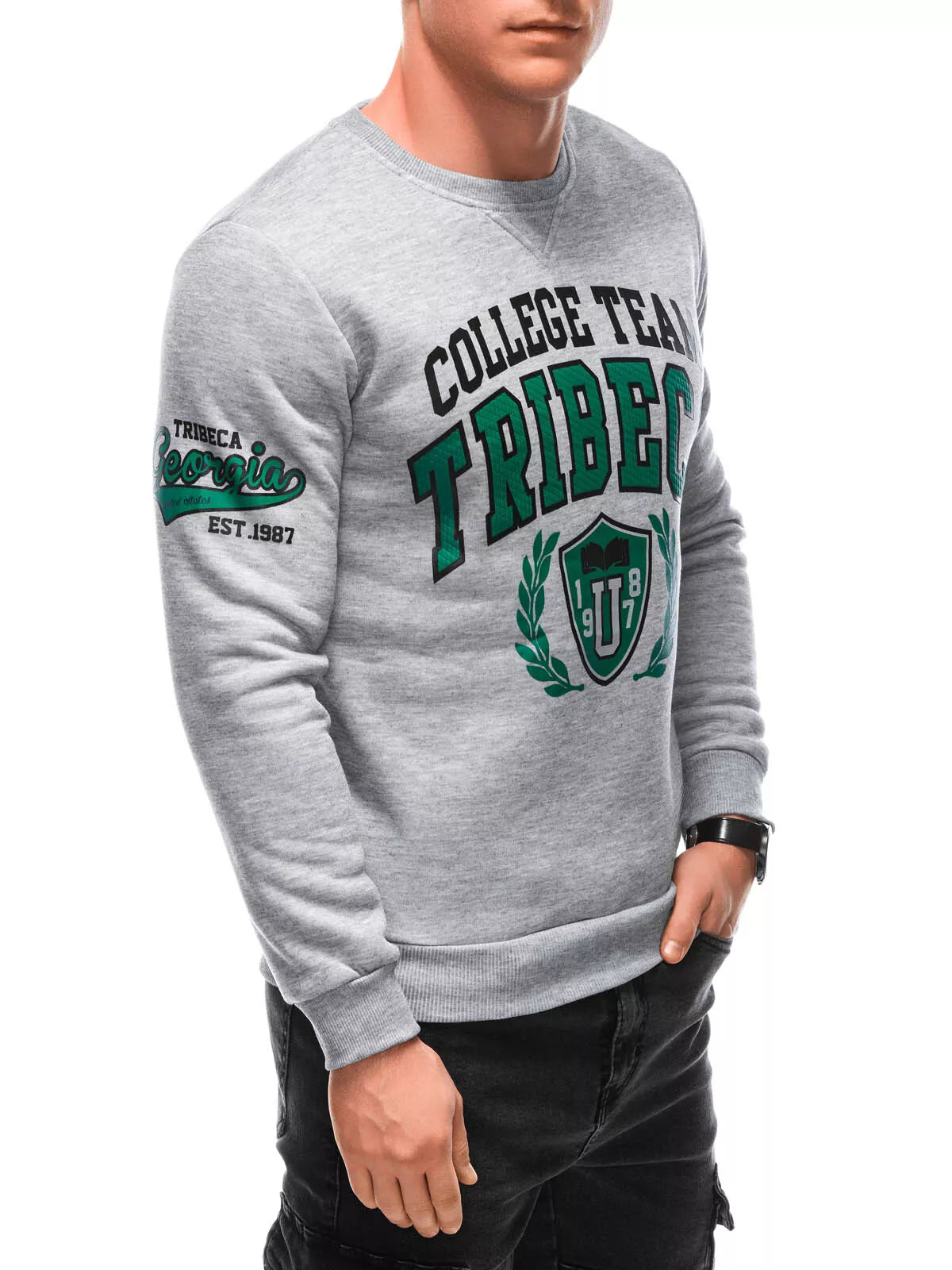 Vīriešu pelēks džemperis Tribe