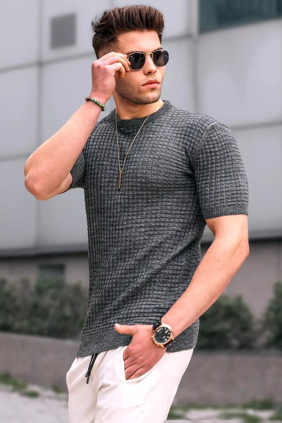 Vīriešu pelēks T-krekls Tamari