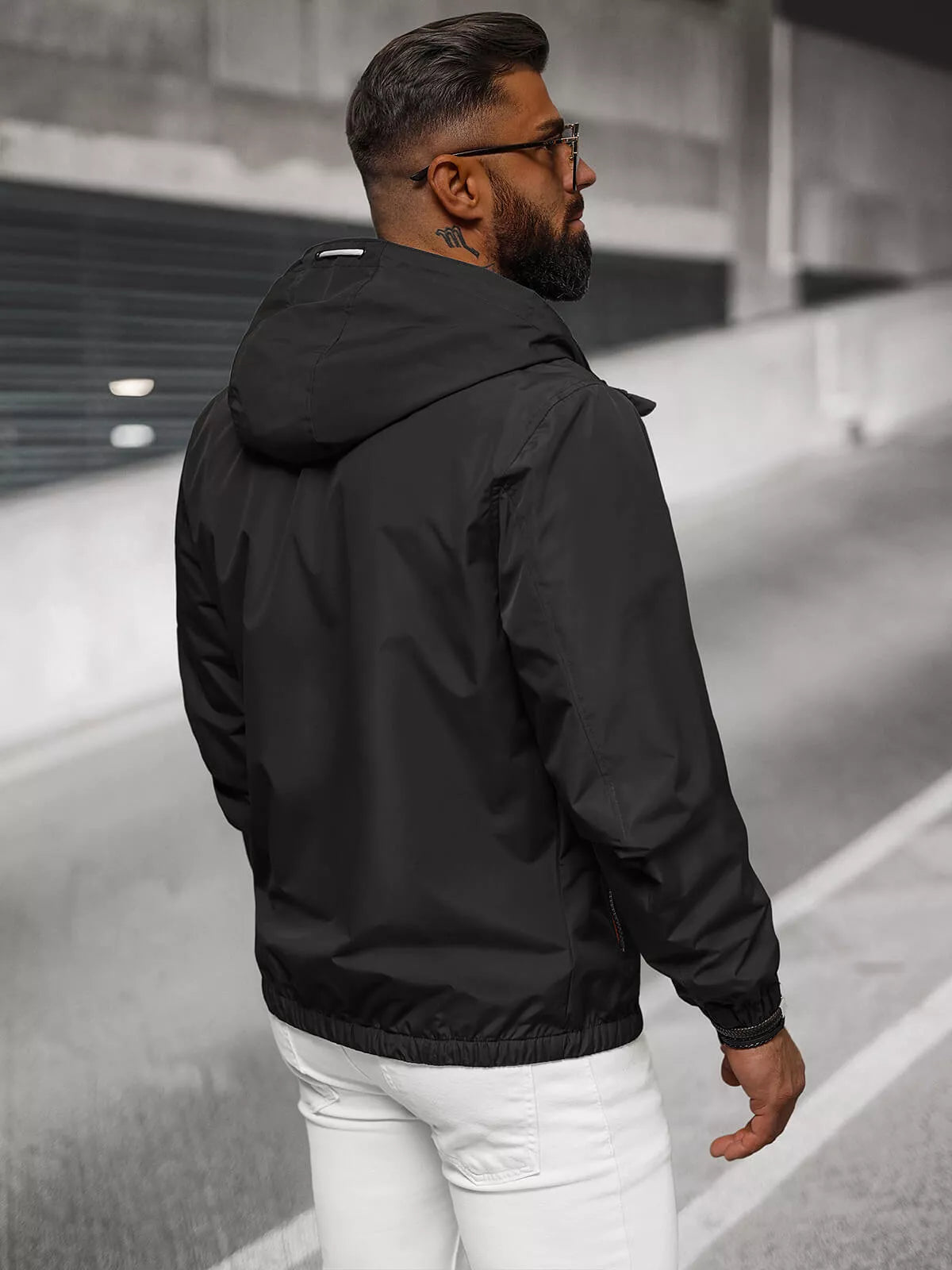 Vīriešu plāna melna jaka Doran