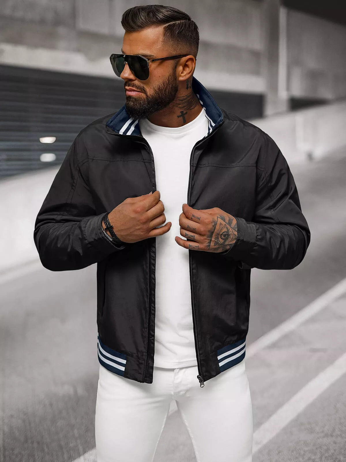 Vyriška plona juoda striukė Some