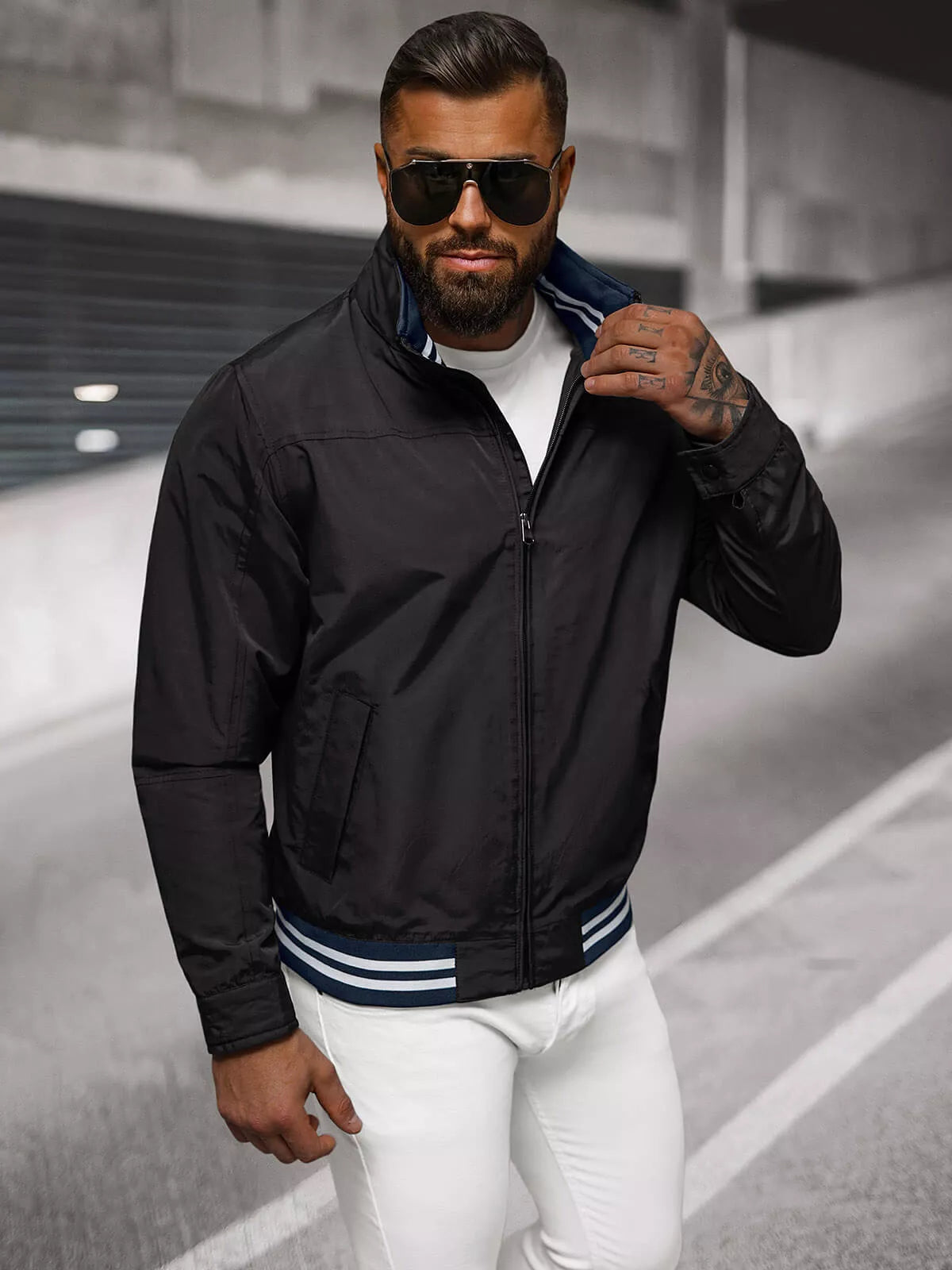 Vyriška plona juoda striukė Some