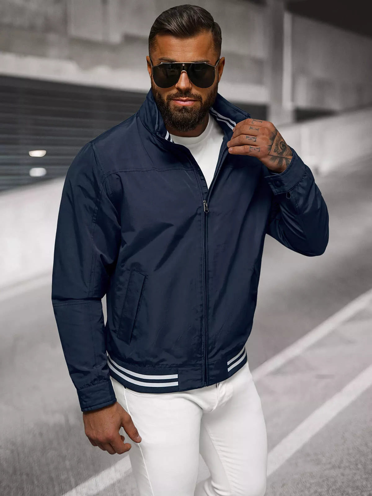 Vīriešu plāna tumši zila jaka Some