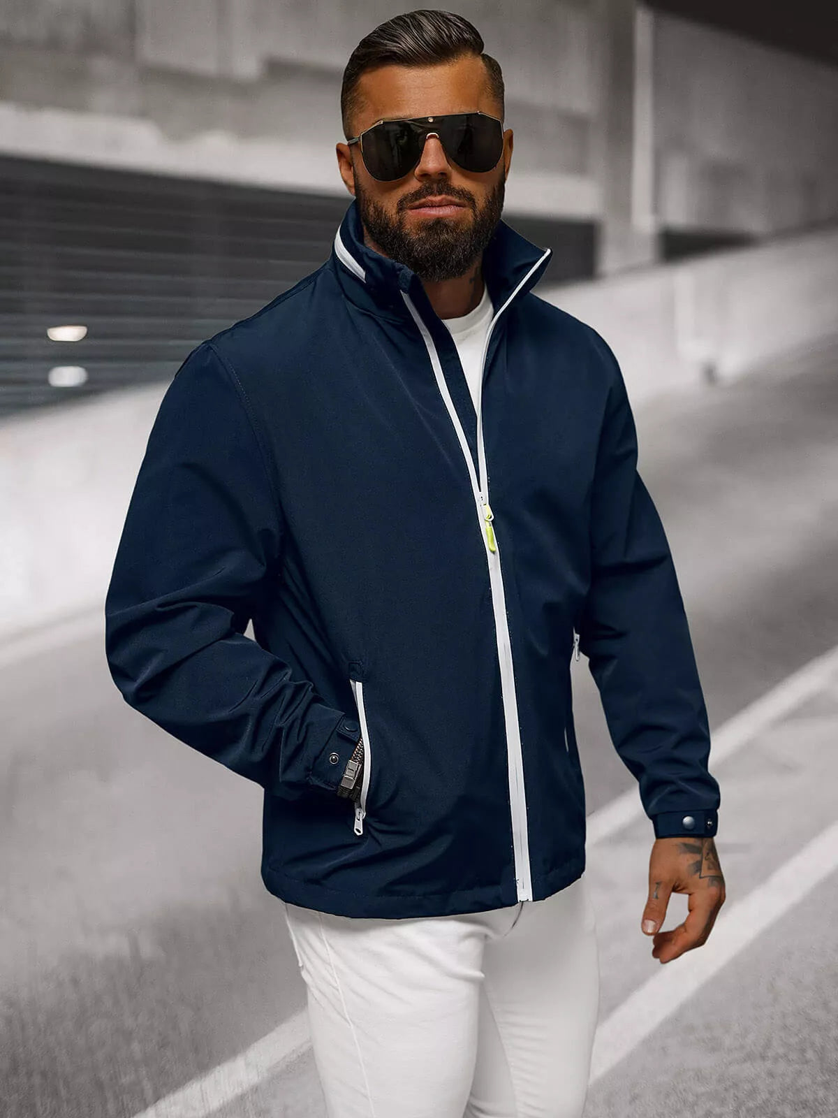 Vīriešu plāna tumši zila jaka Vind