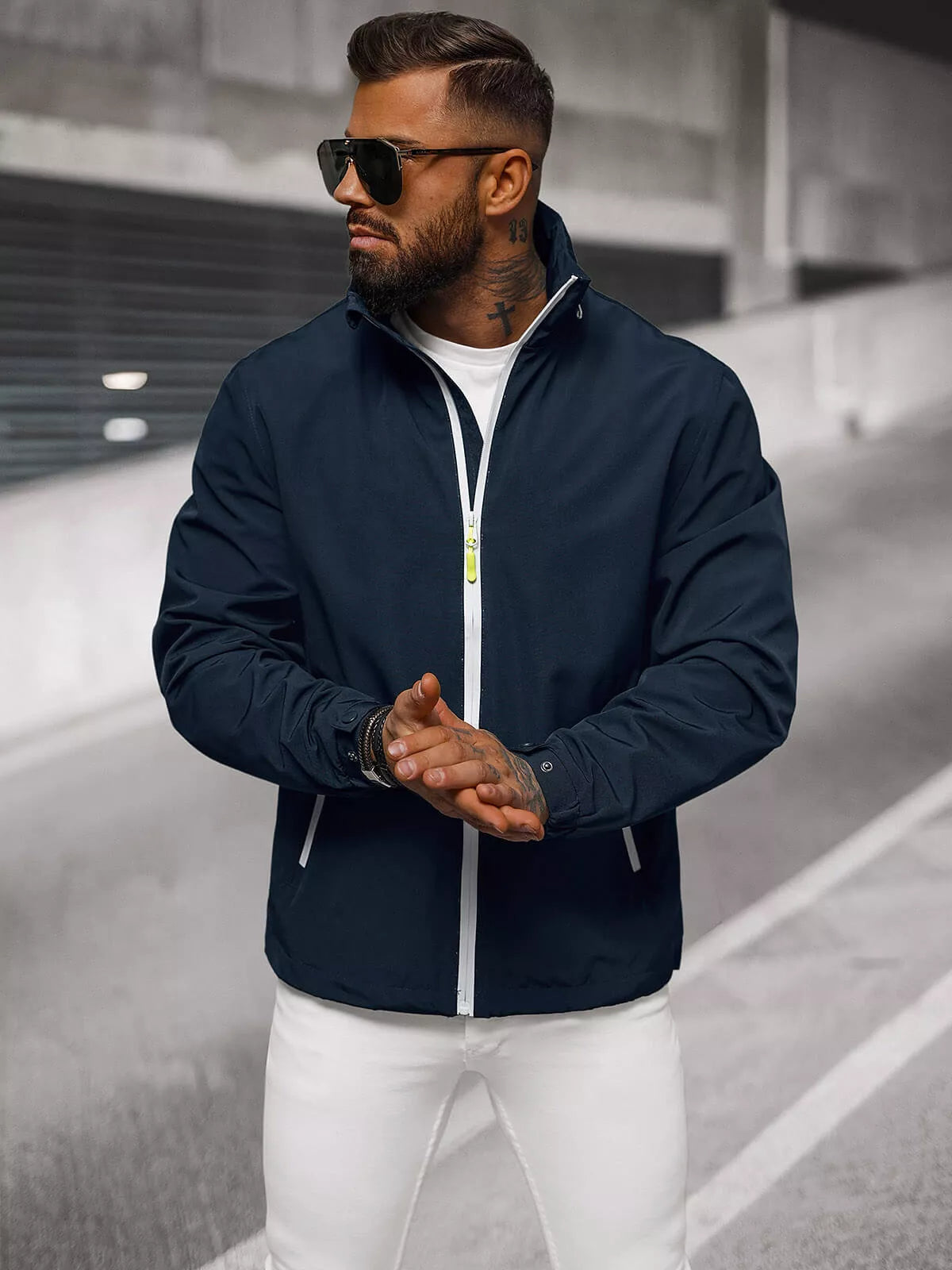 Vīriešu plāna tumši zila jaka Vind