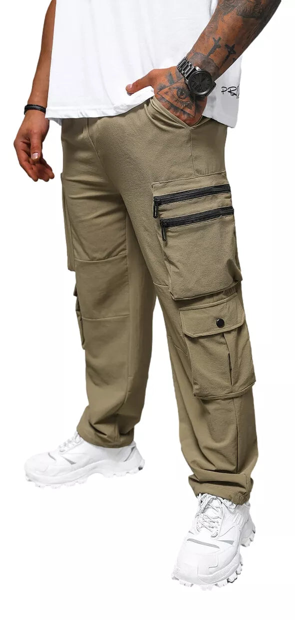 Vīriešu platas brūnas bikses Olimp