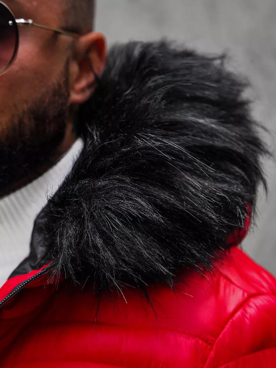 Vīriešu sarkana ziemas jaka Reger