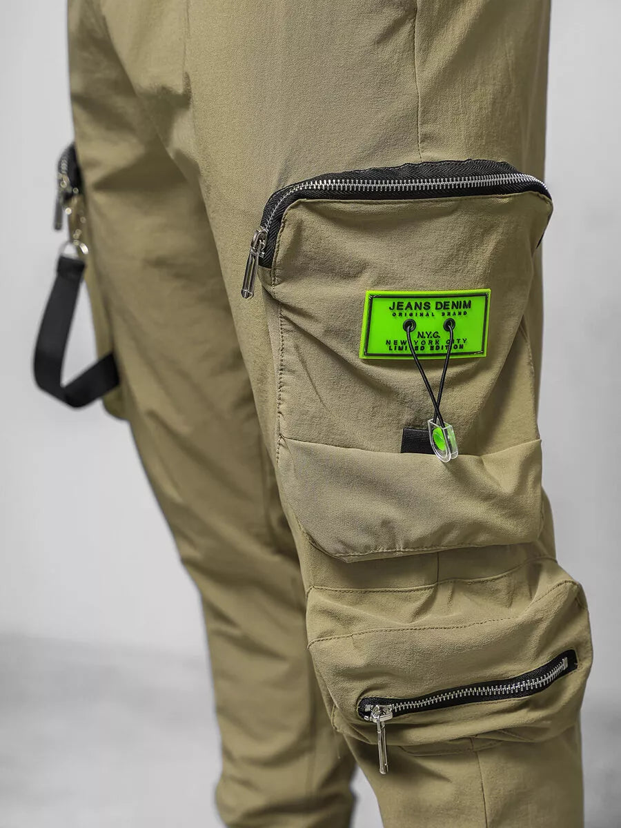 Vīriešu bēšas jogger bikses Simos