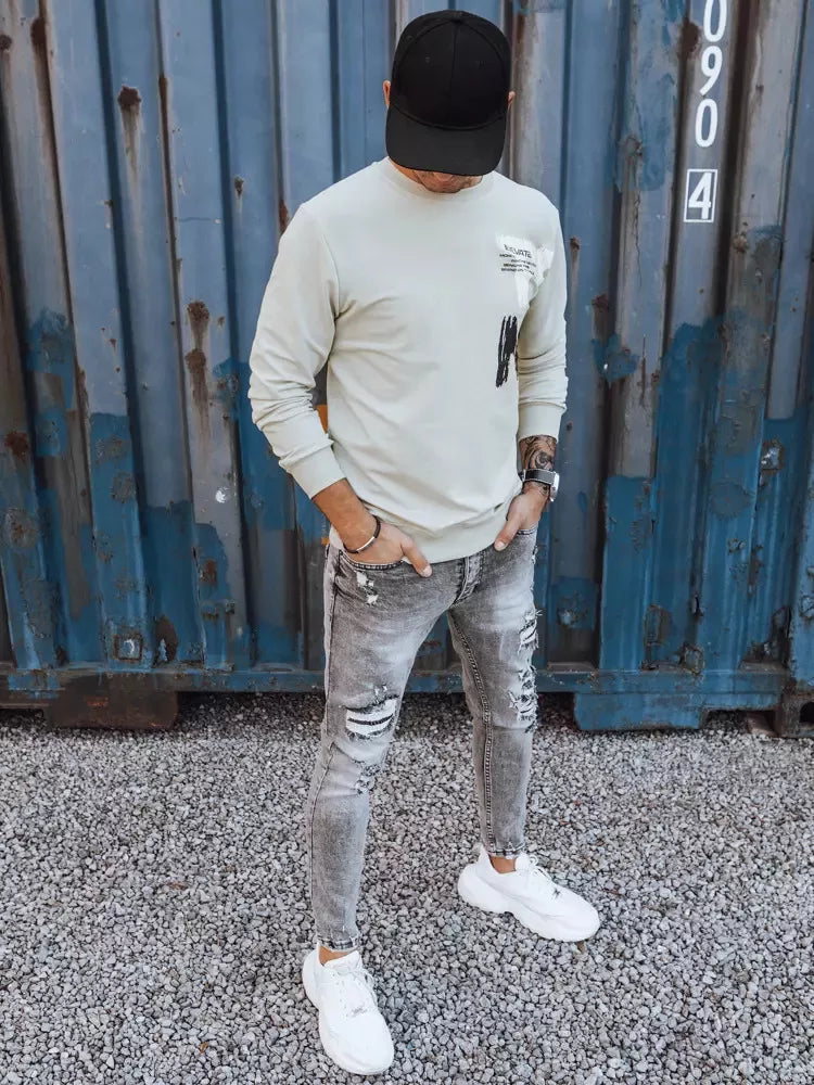 Vīriešu bēšs džemperis Vate