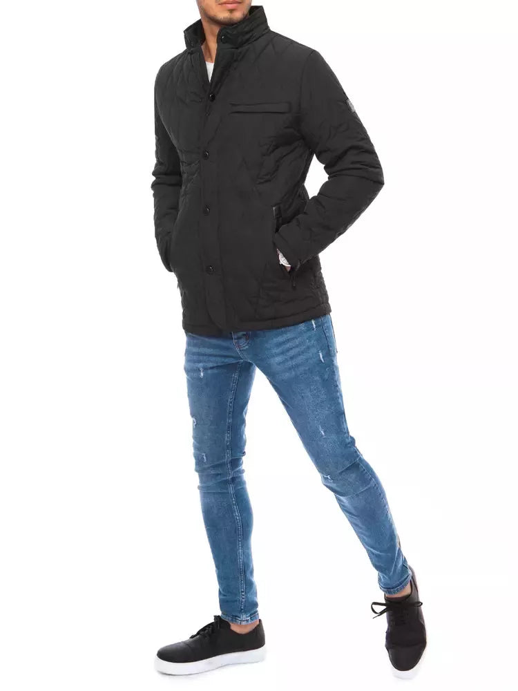 Vīriešu stepēta melna jaka Midon