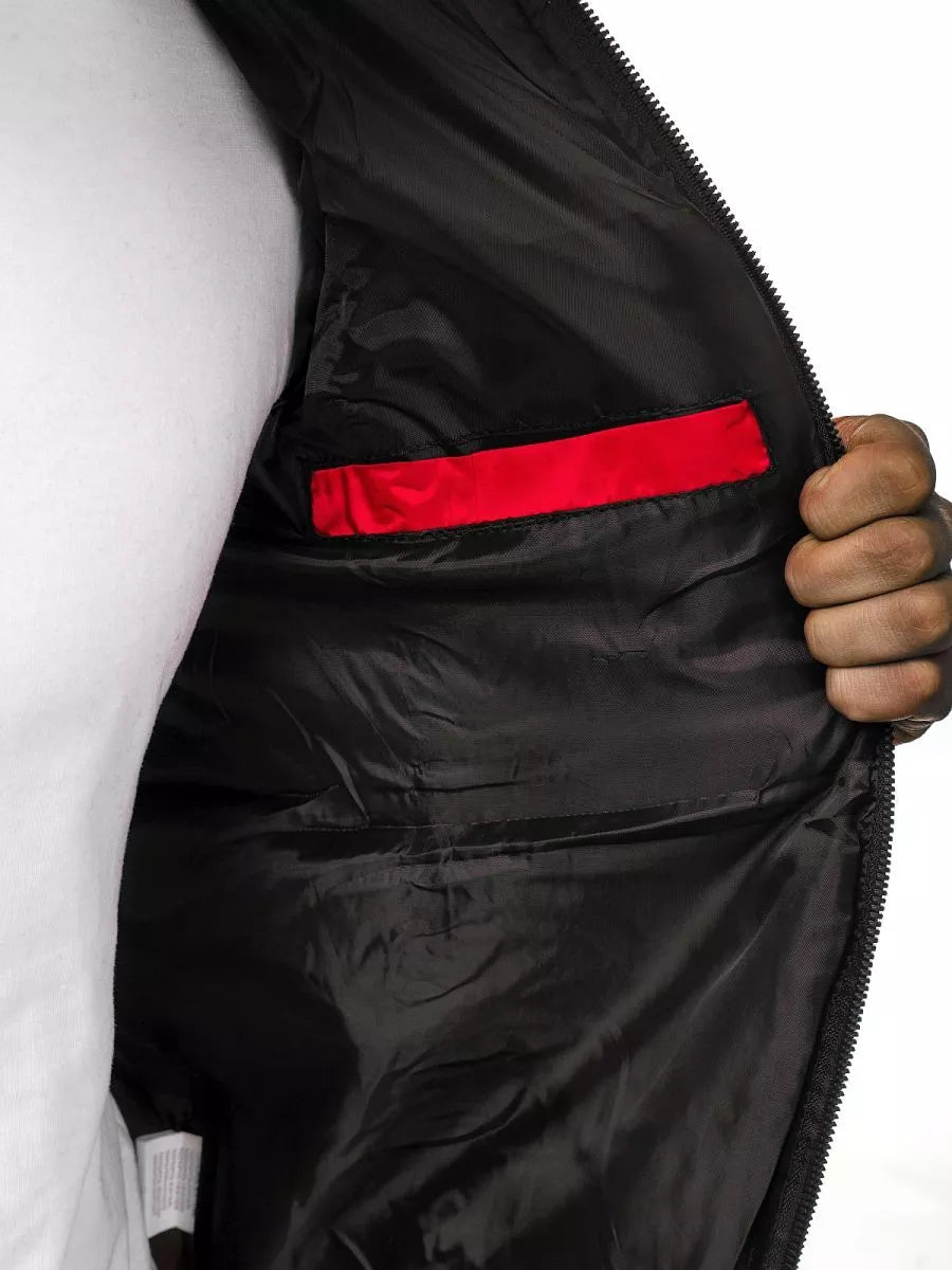 Vīriešu sarkana stepēta jaka Minti