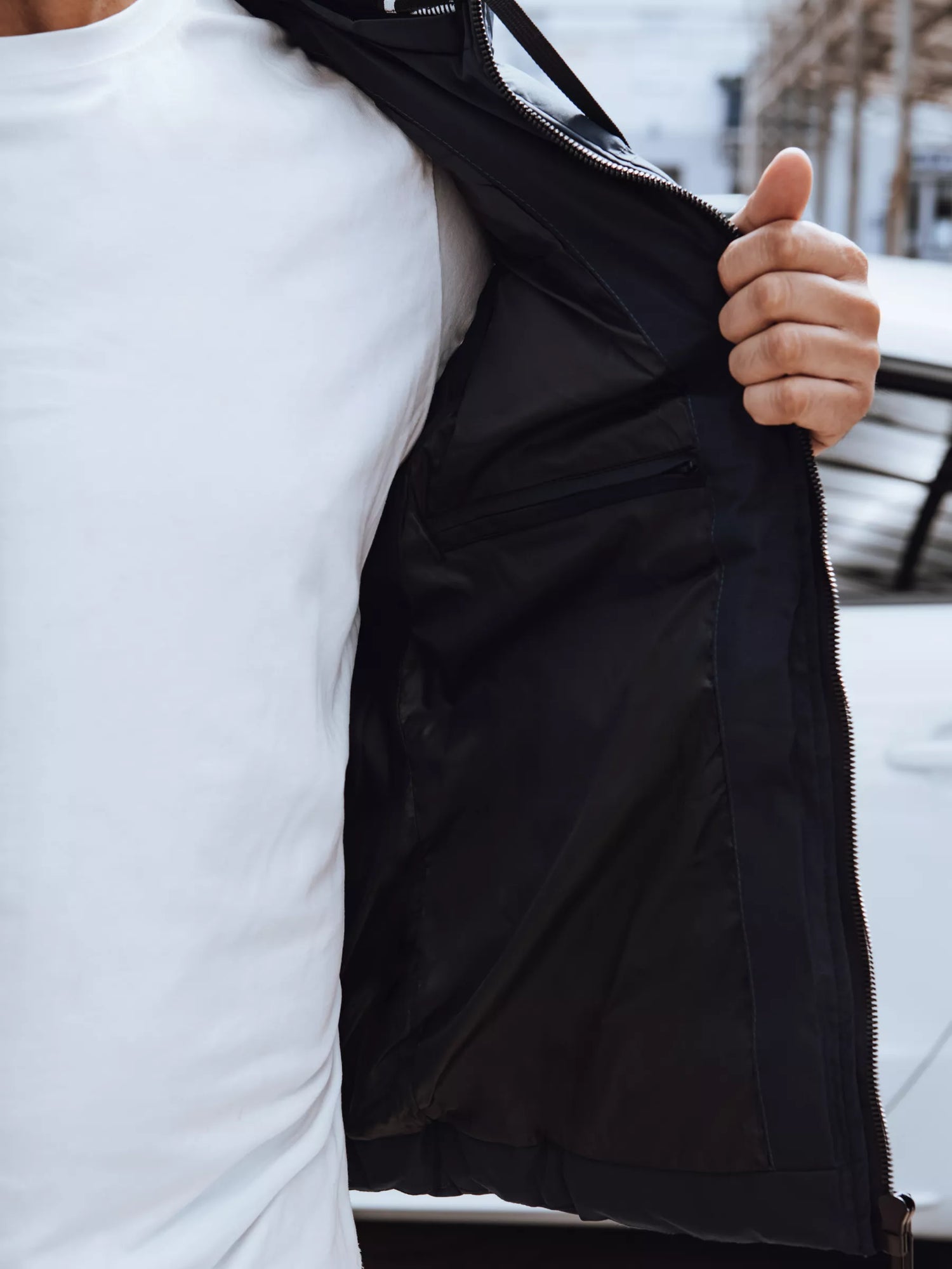 Vīriešu stepēta tumši zila veste Eiten