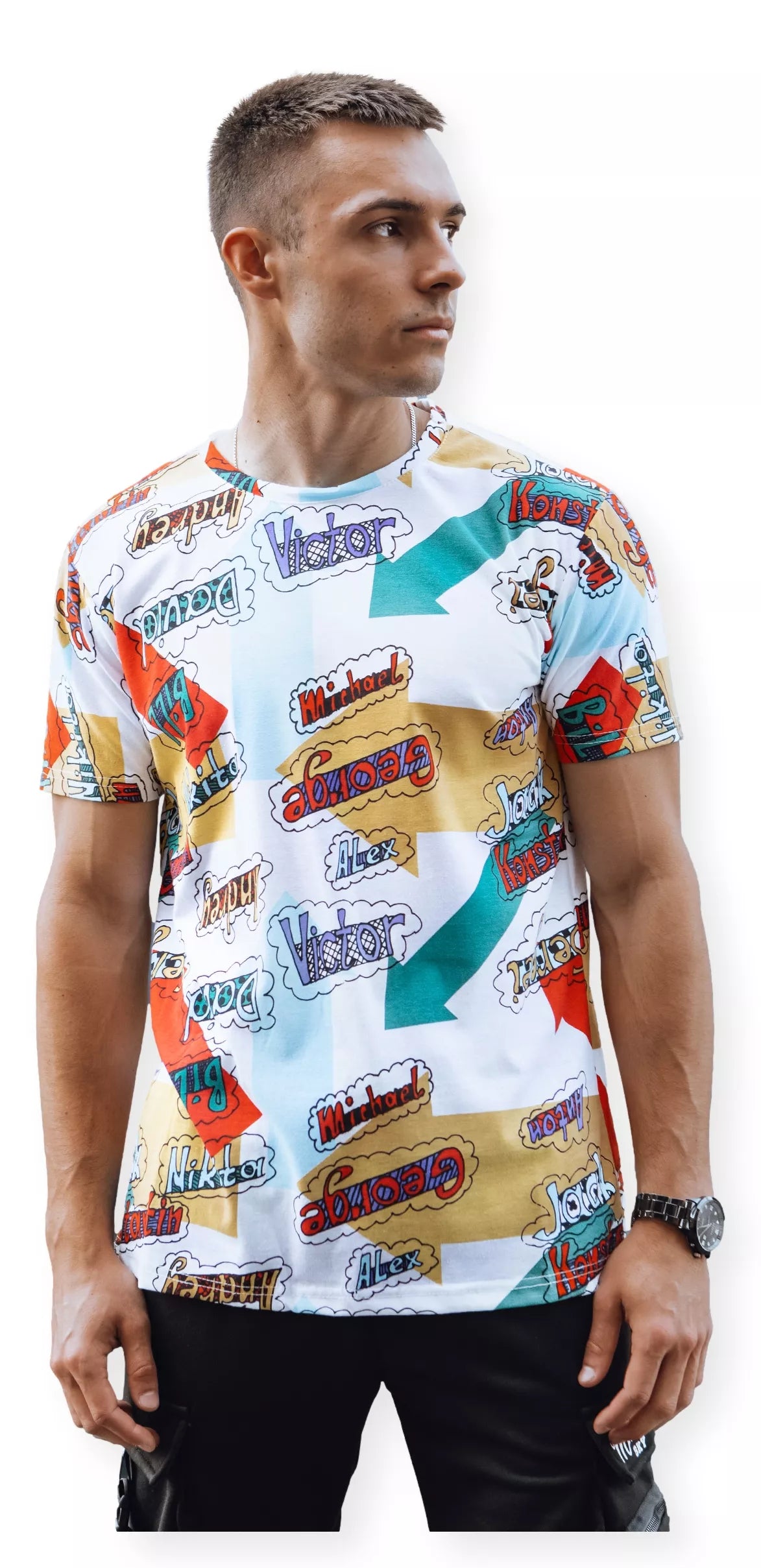 Vīriešu krāsains T-krekls Viktors