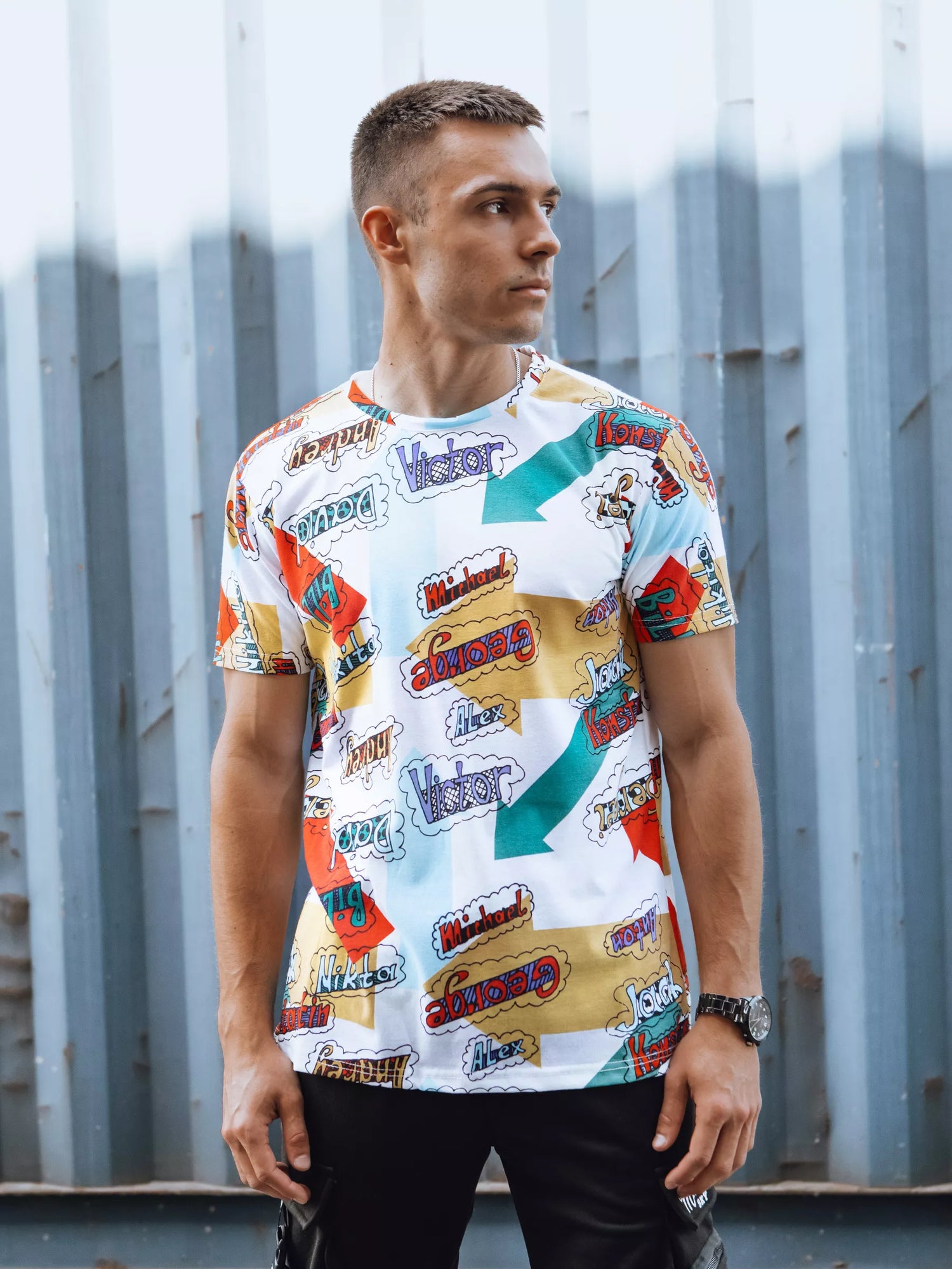 Vīriešu krāsains T-krekls Viktors