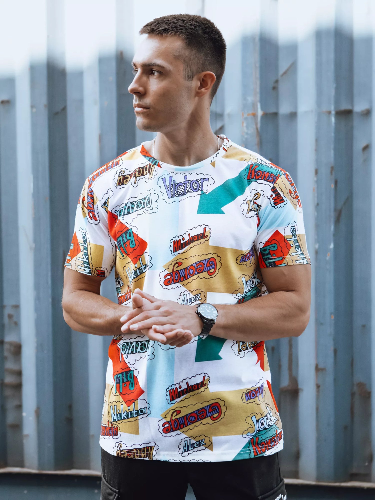 Vīriešu krāsains T-krekls Viktors