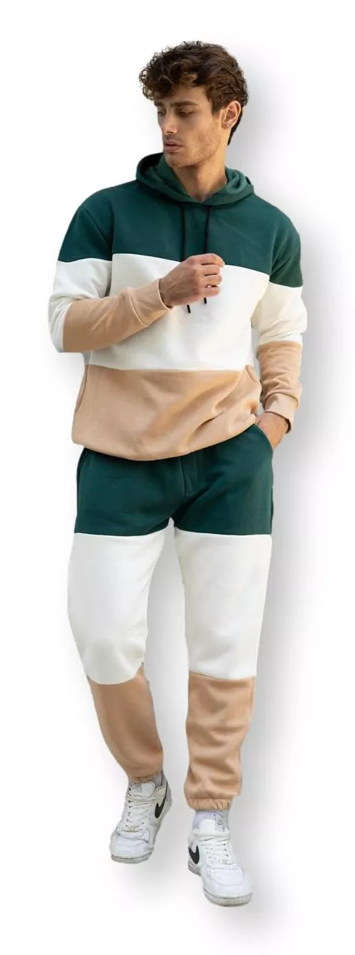 Trīskrāsu vīriešu zaļš treniņtērps One