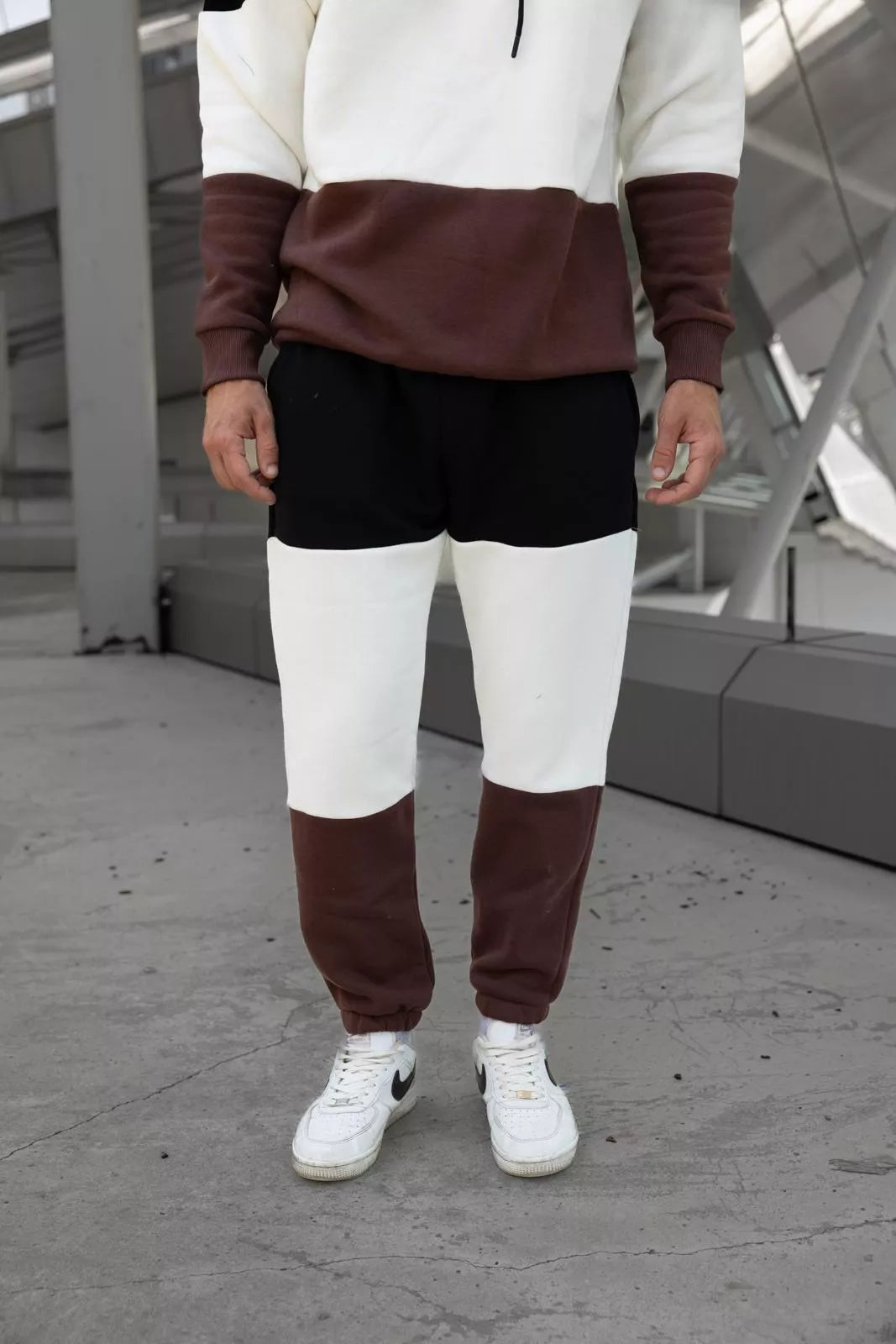 Trīskrāsu vīriešu melns treniņtērps One