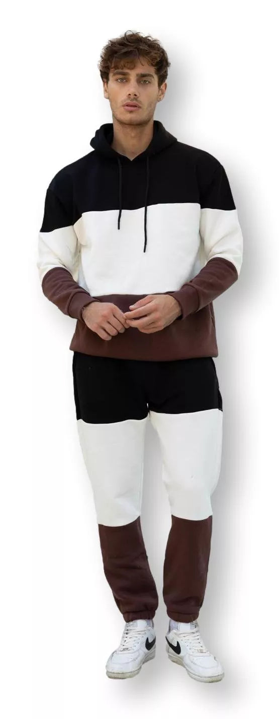 Trīskrāsu vīriešu melns treniņtērps One