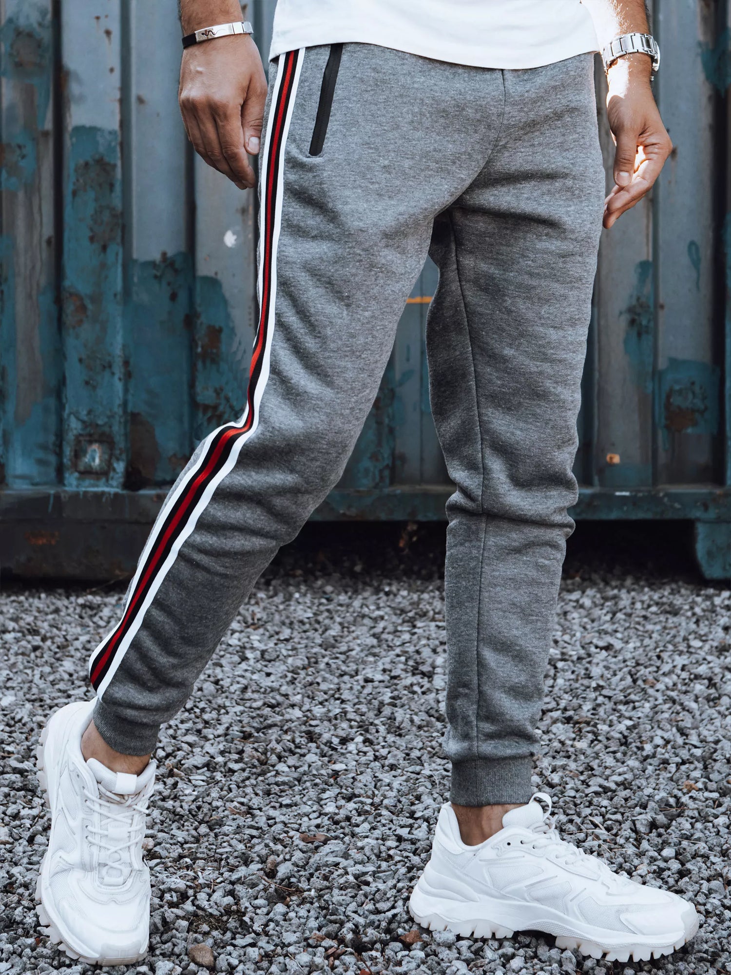 Vīriešu tumši pelēkas ikdienas bikses Adam