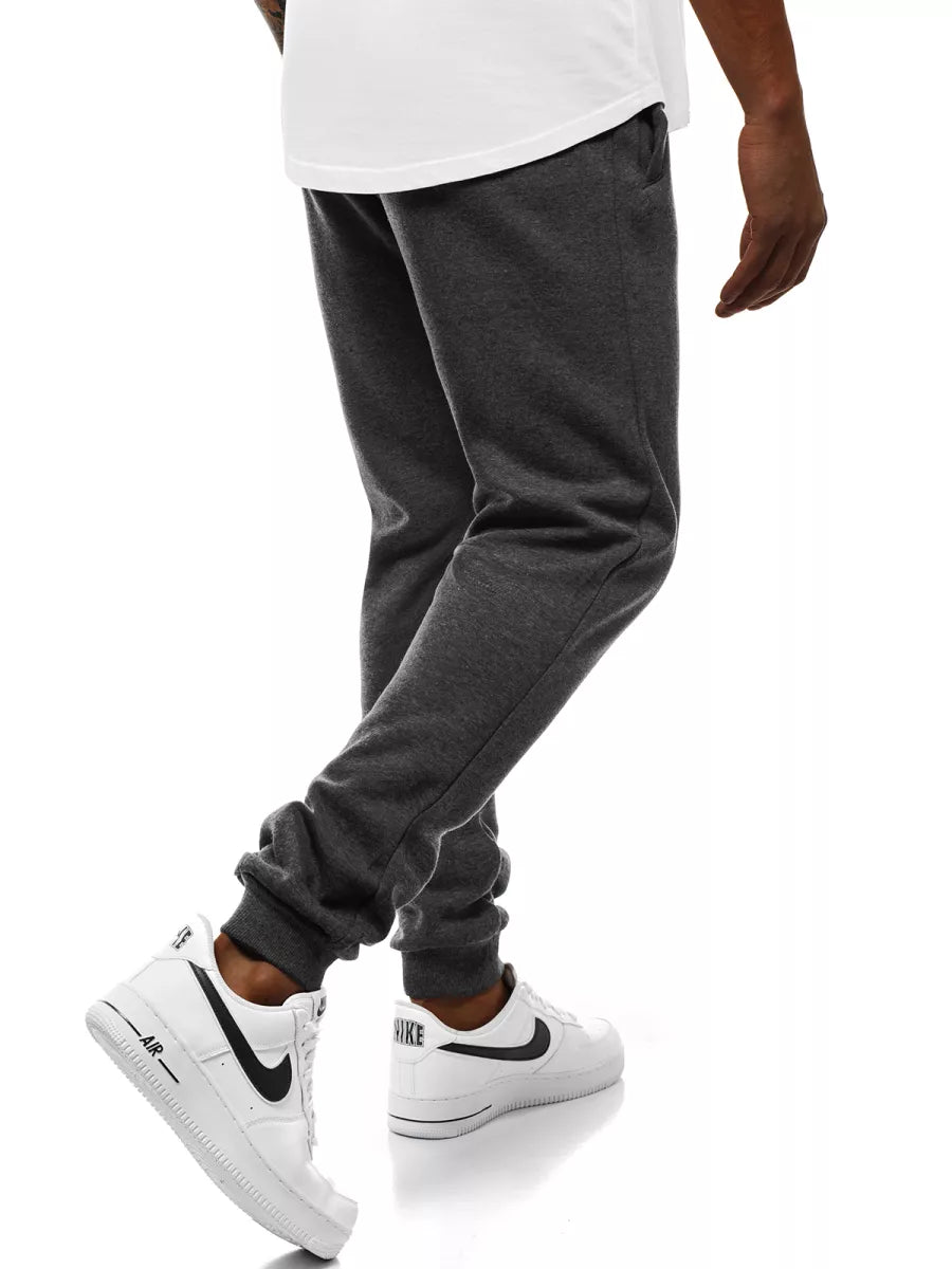 Vīriešu tumši pelēkas ikdienas bikses Sergo 