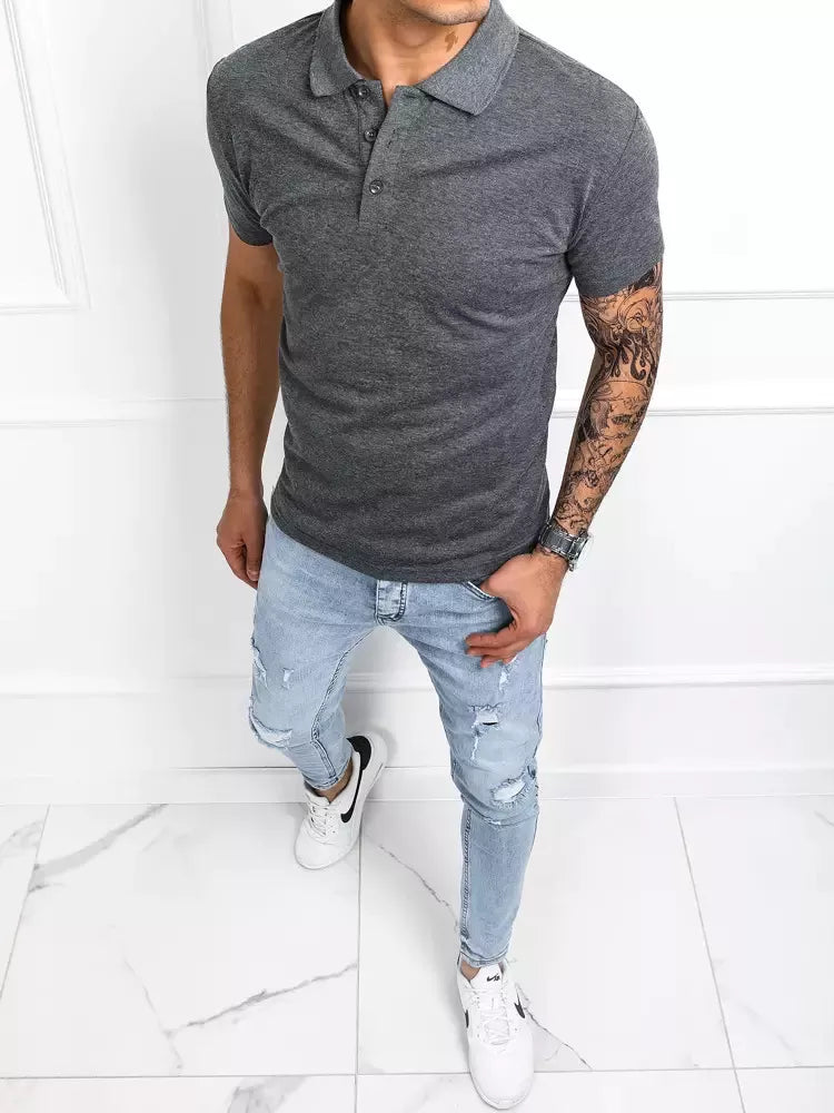 Vīriešu tumši pelēks polo krekls Palom