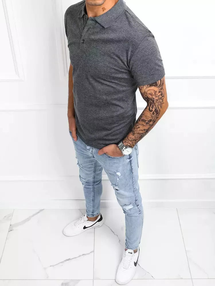 Vīriešu tumši pelēks polo krekls Palom