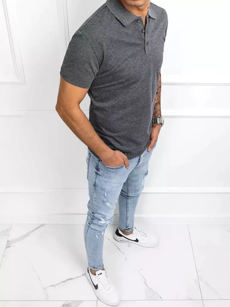 Vīriešu tumši pelēks polo krekls Palom